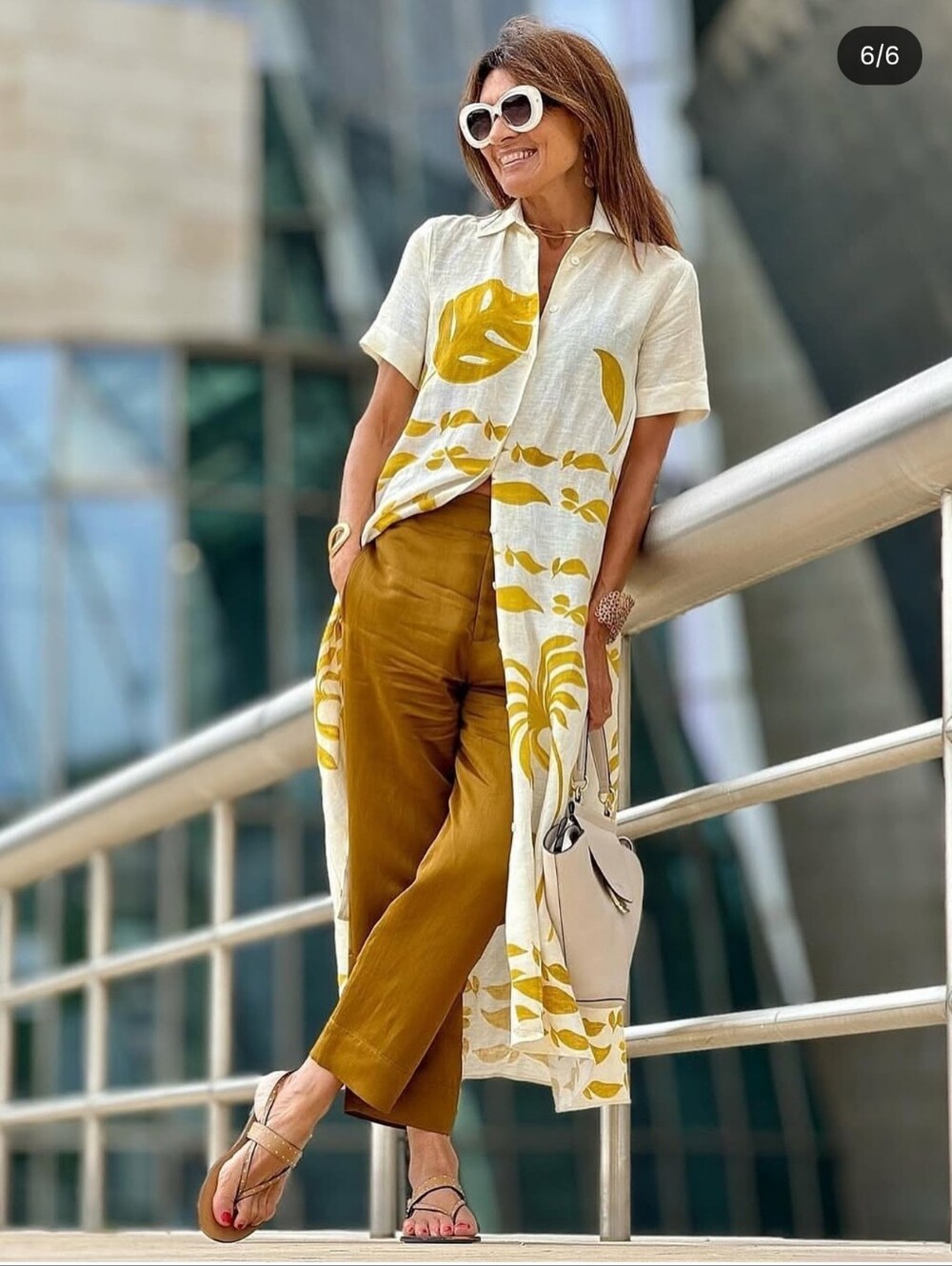 ZARA LINEN BLEND SHIRTDRESS ZW COLLECTION ECRU/YELLOW